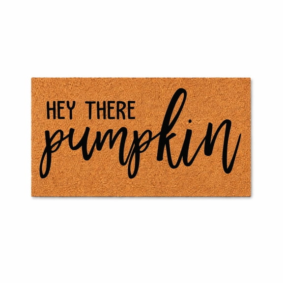 Hey There Pumpkin Doormat, Fall Outdoor Entryway Welcome Mat, Seasonal Front Door Decor (24x72 inches) 1347