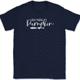 thumbnail image 1 of Hey There Pumpkin T-Shirt Funny Thanksgiving Fall Humor Holiday Text Tee - Navy, 3XL, 1 of 1