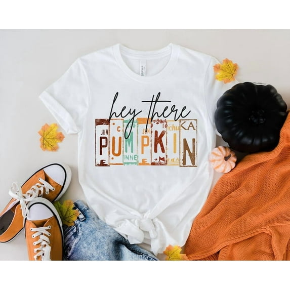 Hey There Pumpkin T-shirt, Cute Fall Family Matching Shirt, 2025 Trendy Thanksgiving Sweatshirt, Vintage Pumpkin Shirt,Hoodie Ink and Quotes