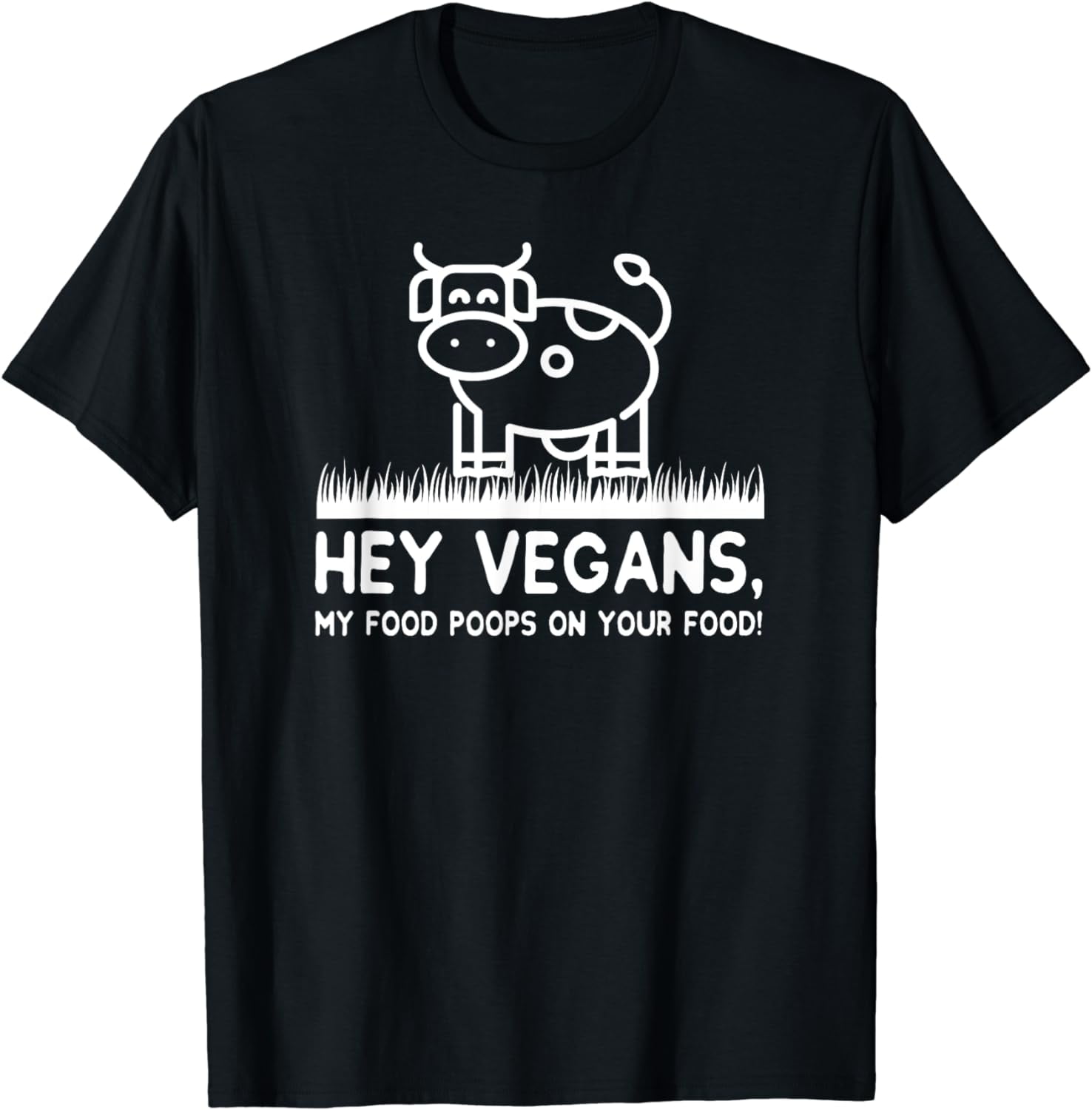T-shirt Homme Vegan Power En Coton - Marque Gildan, Coupe Relaxed, Motif Humour