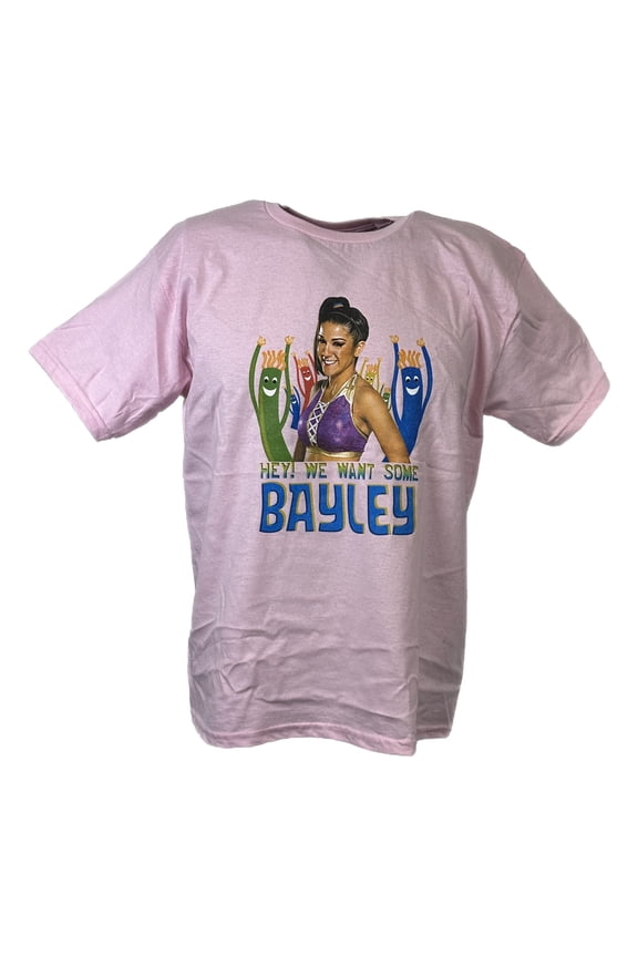 Hey! We Want Some Bayley Superstar Youth Kids Light Pink T-shirt