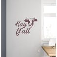 thumbnail image 1 of Hey Y'all Cow Wall Art Sticker -Vinyl Art Decal - Quote Decals for Wall - Entryway Farm Decor for Wall - Removable Sayings for Wall Décor 23x19- Inch Eggplant, 1 of 4