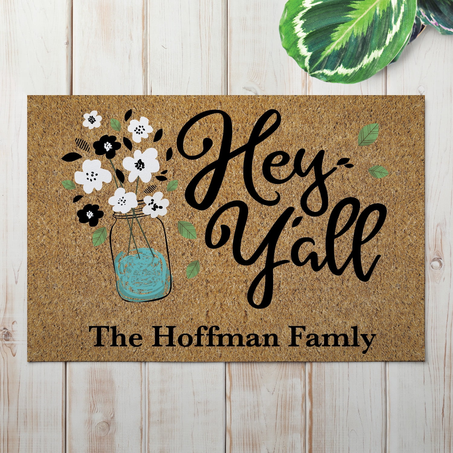 Hey Y'all Personalized Indoor/Outdoor Doormat
