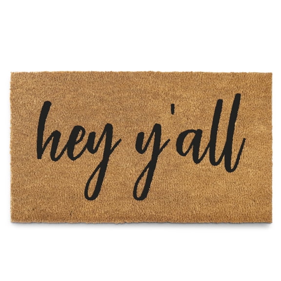 MAINEVENT Hey Yall Doormat 30x17 Inch Coir Door Mat Outdoor Welcome Mat for Outside