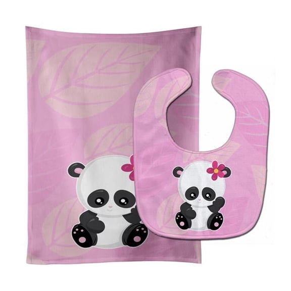 Hey Yall Panda Baby Bib & Burp Cloth
