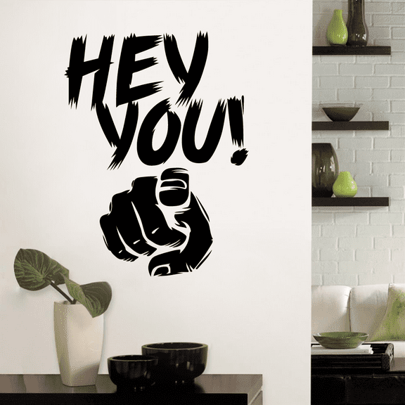 Hey You! - Life Reminder Work Out Motivational Quote Fitness Inspiration Quote Vinyl Wall Art Sticker Wall Decal Home Gym Work Out Area Wall Décoration Design Wall Décor Decal Size (10x8 inch)