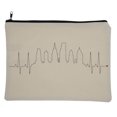 thumbnail image 1 of Hey You, Love 10.75x8.25" Cotton Heartbeat Skyline Makeup Bag, 1 of 1