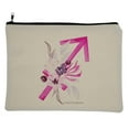 thumbnail image 1 of Hey You, Love 10.75x8.25" Cotton Zodiac Sign Makeup Bag, 1 of 1