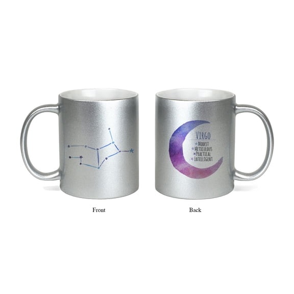 Hey You, Love 11 oz. "Virgo" Silver Ceramic Zodiac Mug