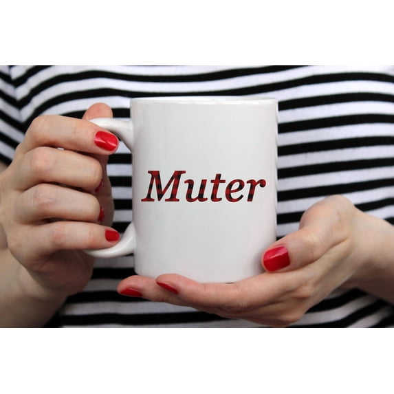Hey You, Love 11oz. Women's "Muter" Mom Mug in Buffalo Plaid