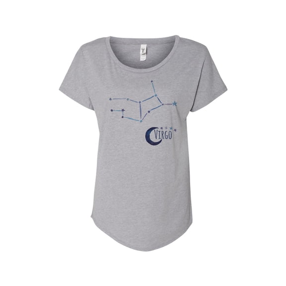 Hey You, Love 2X Women's Plus Size Zodiac Sign T-Shirt, Gray Virgo