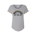 thumbnail image 1 of Hey You, Love 3X Women's Plus Size New York City Rainbow Skyline T-Shirt, Gray, 1 of 2