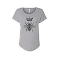 thumbnail image 1 of Hey You, Love Large Women's Handprinted Gray T-Shirt, "Queen Bee", 1 of 3