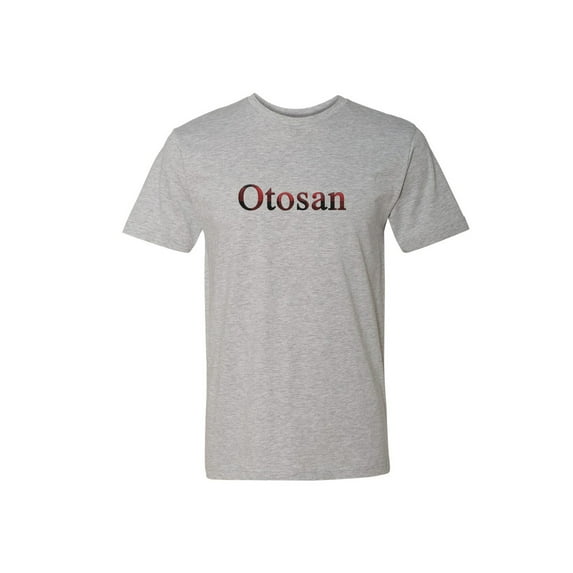 Hey You, Love Medium Men's Handprinted Father Buffalo Plaid T-Shirt in Gray, "Otosan"