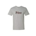 thumbnail image 1 of Hey You, Love X-Large Men's Handprinted Father Buffalo Plaid T-Shirt in Gray, "Père", 1 of 1