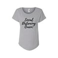 thumbnail image 1 of Hey You, Love X-Large Women's Handprinted Gray T-Shirt, "Social Distancing Queen", 1 of 1