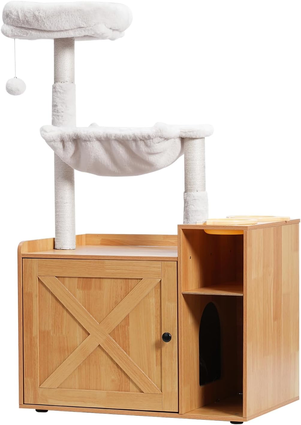 Cat Scratcher Hidden Cat Litter Box Hey-brother Cat Tree With