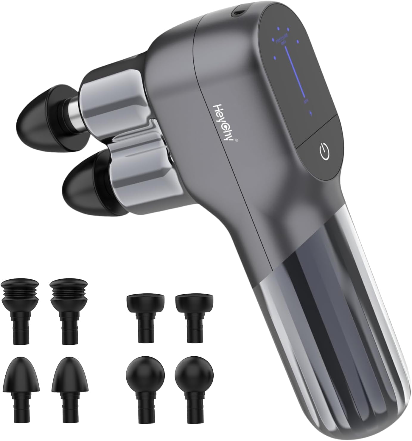Muscular Gun Machine HeyChy Double-Head Mini Massage Gun, Deep Tissue Muscle Massage Gun for ...