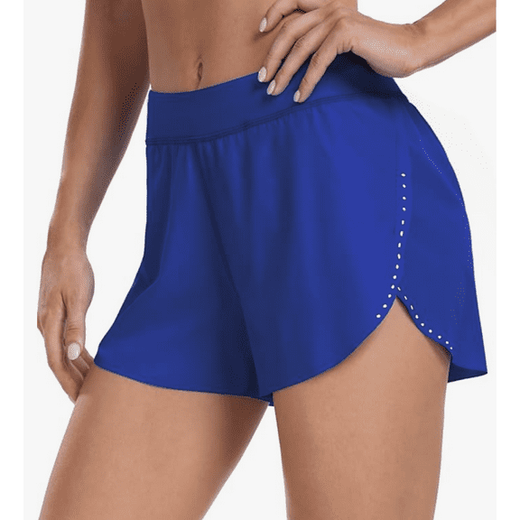 HeyNuts My Pace Running Shorts for Women, Mid Waisted Reflective Athletic - Lined Workout - 3" Size: Med - 8/10