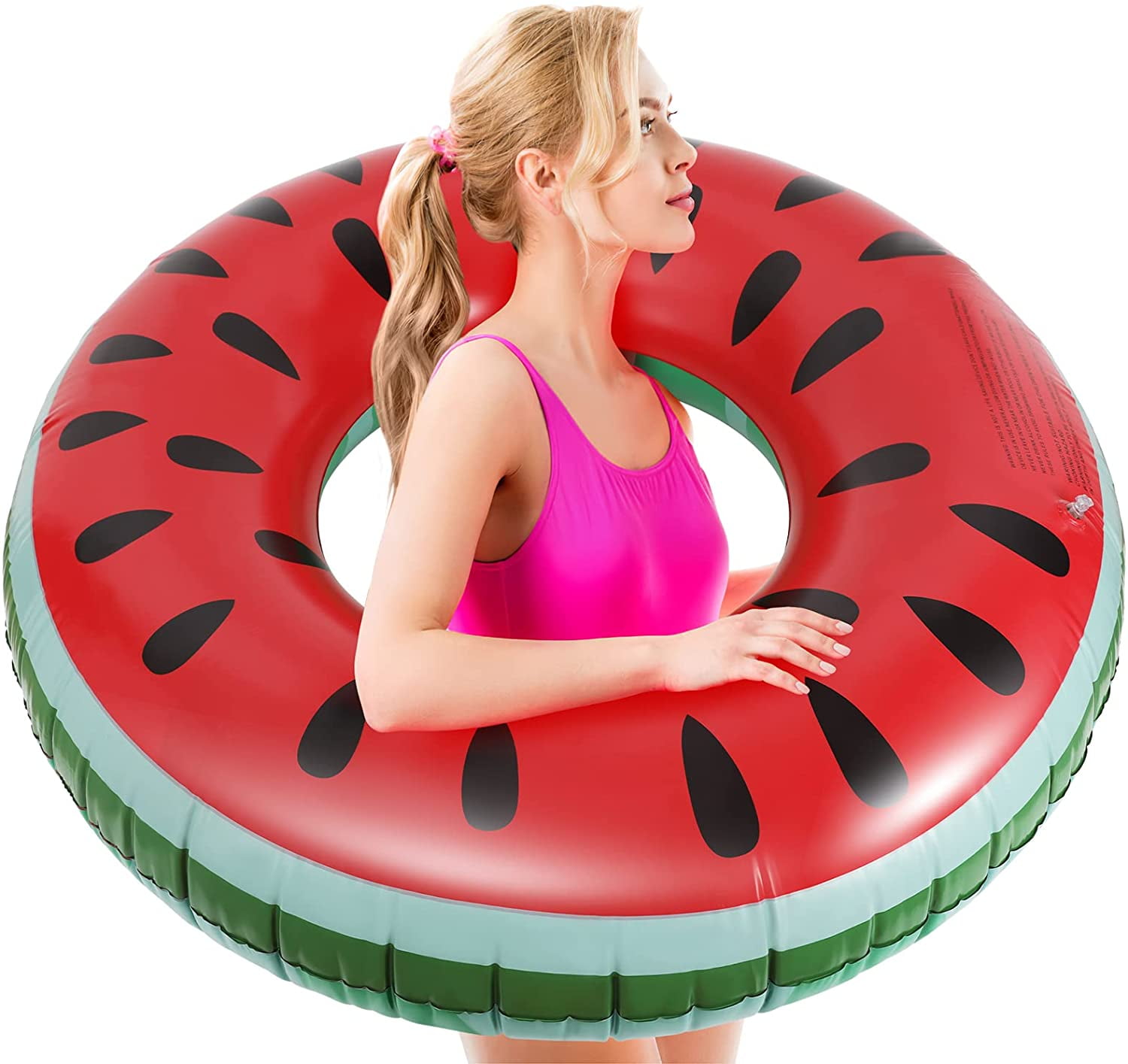 HeySplash Inflatable Pool Float, Watermelon Shaped Summer Pool