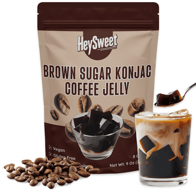 HeySweet, Coffee Jelly, 8 Cubes, Vegan, Halal, Konjac - Walmart.com