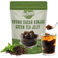 thumbnail image 1 of HeySweet Green Tea Jelly - Vegan, Dye-Free, Halal | Brown Sugar Konjac Jel Dessert (8 Cubes), 1 of 9