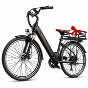 Heybike Cityscape 2.0 Electric Bike 500W Electric City Cruiser Bicycle Up to 50 Miles with Removable Battery, UL Certified 26" Electric Commuter Bike for Adults, 7-Speed and Front Suspension, Class 2