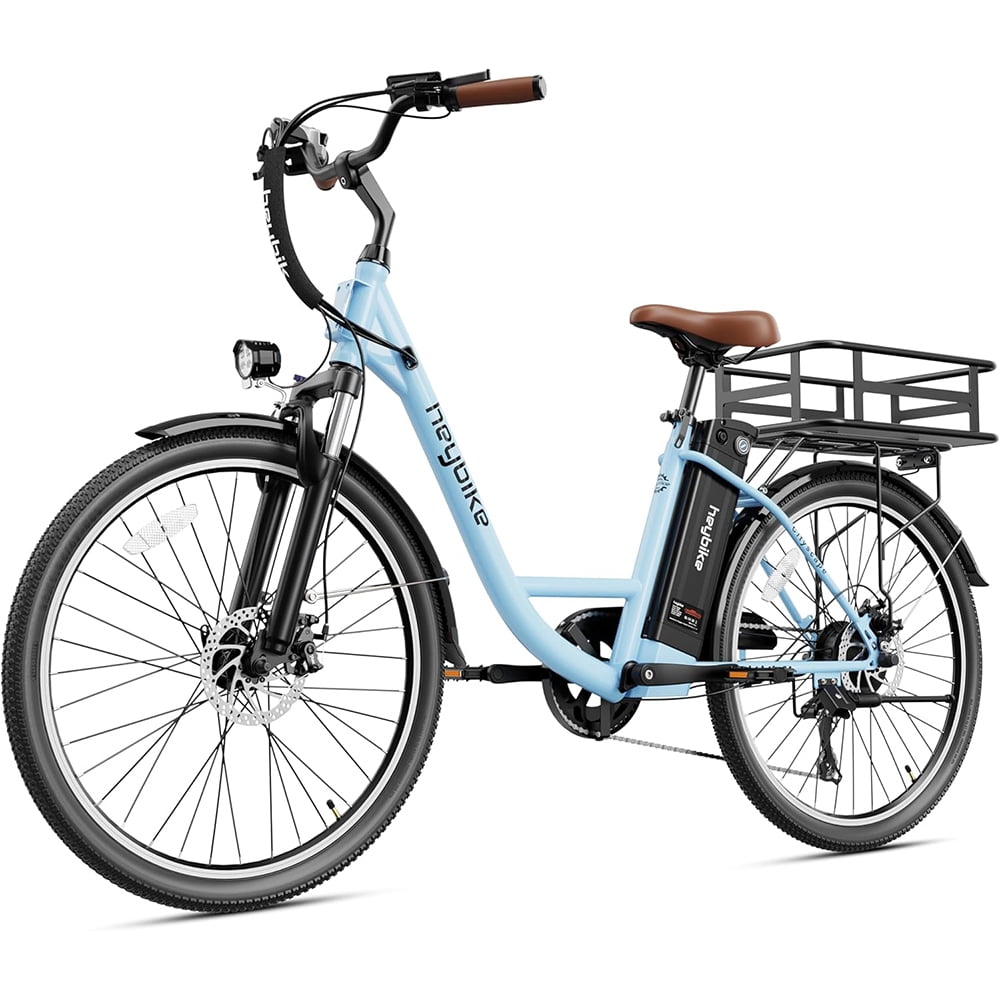Heybike Cityscape Electric Bike 350W Electric City Cruiser Bicycle Up to 40  Miles with Removable Battery, 26
