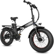 Heybike Mars Electric Bicycle Foldable 20" x 4.0 Fat Tire Electric Bicycle with 500W Motor, 624WH Removable Battery, Dual Shock Absorber Ebike for Adults