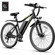Heybike 27.5'' Electric Bike for Adults, 1200W Peak Brushless Motor, 480WH Removable Battery Electric Mountain Bike, Shimano 7-Speed and Front Fork Suspension UL2849