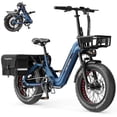 thumbnail image 1 of Heybike Ranger 3.0 Pro 90-Mile Folding Electric Bikes for Adult, 20"x4.0" Fat Tire Ebike with Full Suspension, Smart TFT Display & NFC/APP Controlled, Blue, 1 of 9
