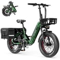 thumbnail image 1 of Heybike Ranger 3.0 Pro 90-Mile Folding Electric Bikes for Adult, 20"x4.0" Fat Tire Ebike with Full Suspension, Smart TFT Display & NFC/APP Controlled, Green, 1 of 9