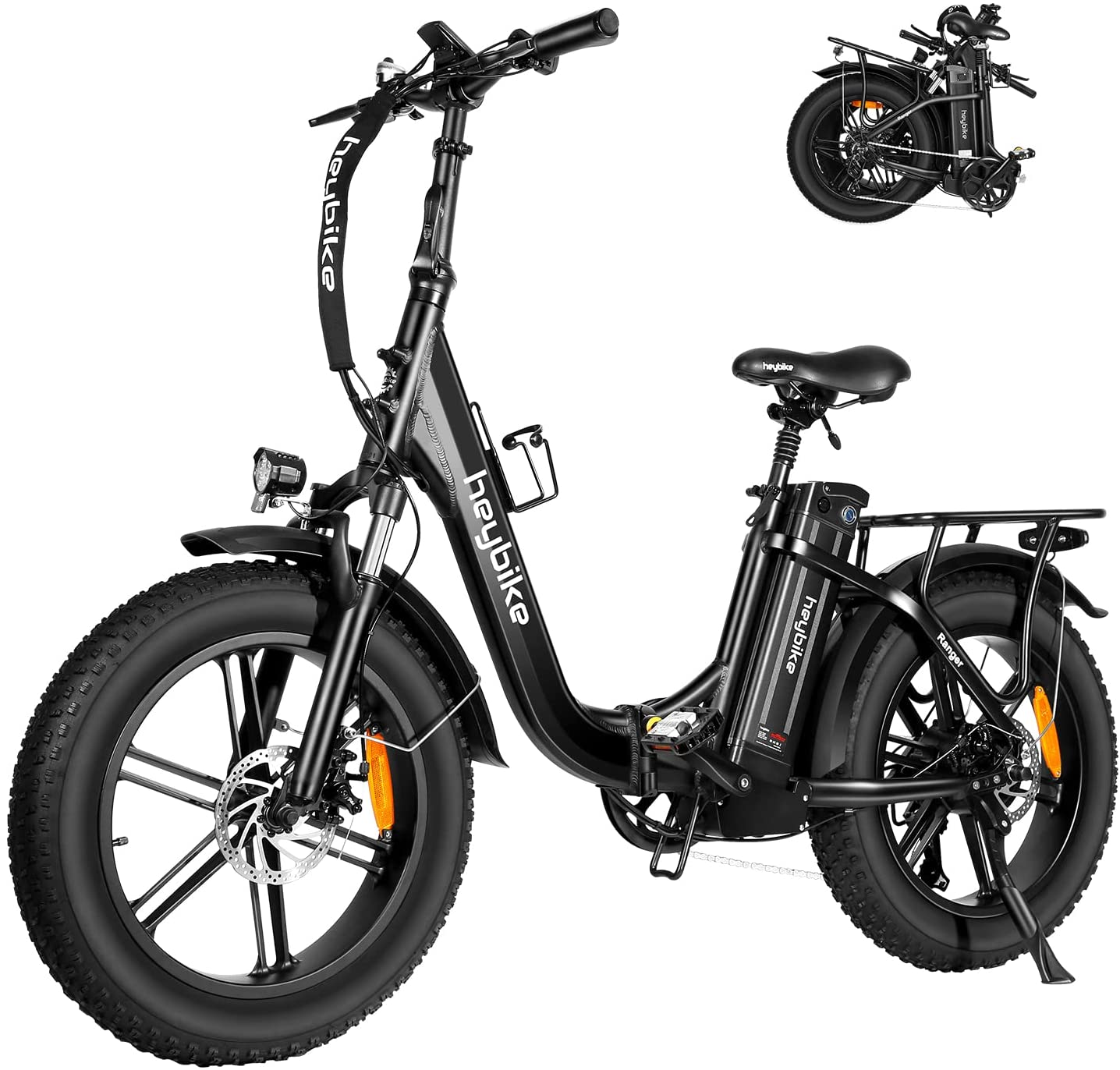 Heybike Ranger Electric Bike for Adults, 500W Foldable Ebike with 48V