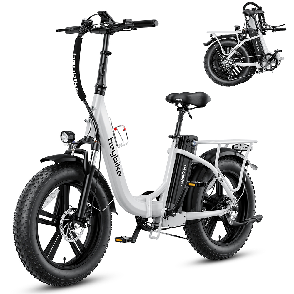 Heybike Ranger Electric Bike for Adults with 500W Motor, 48V 15Ah Removable Battery, 20" x 4.0 Fat Tire Folding Electric Bicycle, Step-Thru Ebike with Dual Suspension - image 1 of 8