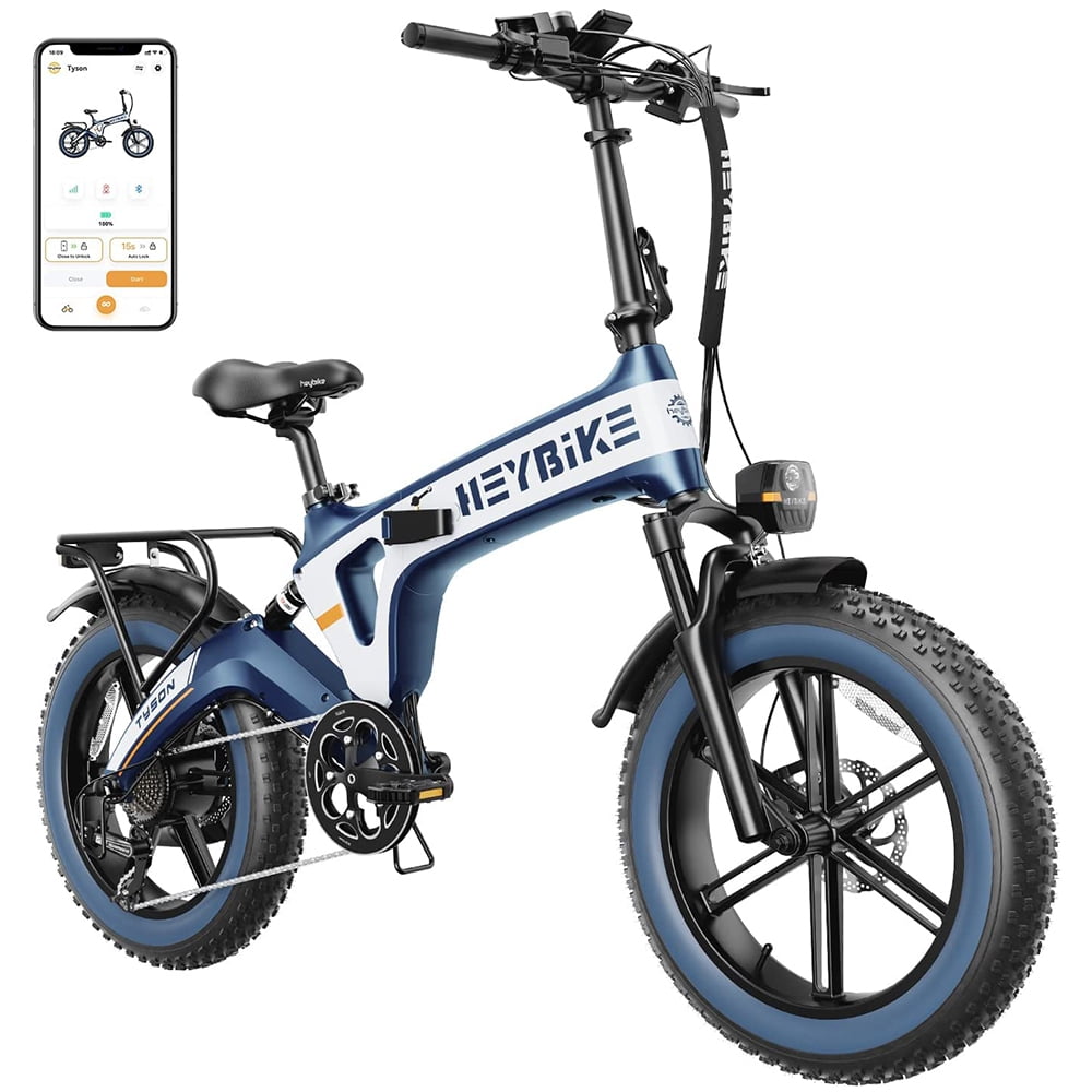 Heybike Tyson Foldable E-bike w/ 55mi Max Operating Range & 28 mph