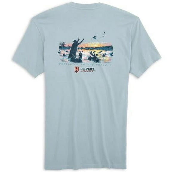 Heybo Outdoors Duck Decoy Sunset Dedicated To The Pursuit Comfortable and Stylish Unisex T-Shirt Short Sleeve Tee-Large