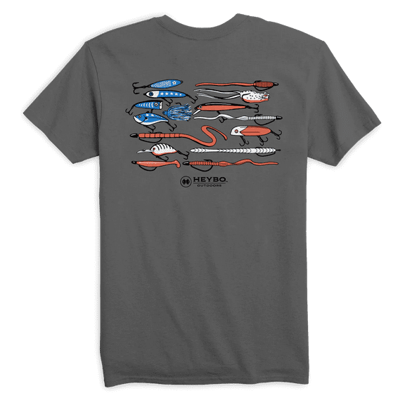 Heybo Outdoors Fishing America Lures Dedicated To The Pursuit Comfortable and Stylish Unisex T-Shirt Short Sleeve Tee-Medium