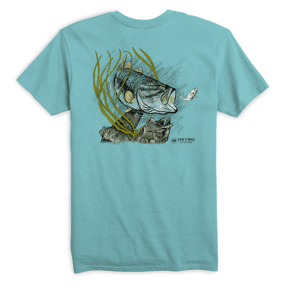 Heybo Outdoors Fishing Bass Bait Dedicated To The Pursuit Comfortable and Stylish Unisex T-Shirt Short Sleeve Tee-3XL
