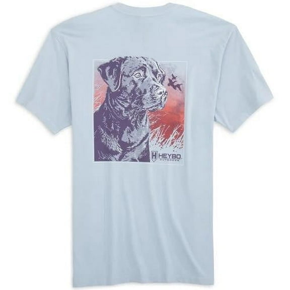 Heybo Lab In Marsh Tee - Short Sleeve - Chambray Blue