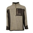 thumbnail image 1 of Heybo Outdoors Men's Cabin 1/4 Zip Fleece Pullover-Khaki/Brown-XL, 1 of 4