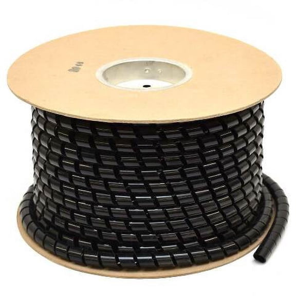 Heyco Boat Spiral Cable Wrap 8948 | Nylon UV Black 1/2 Inch 100 FT (SPOOL)