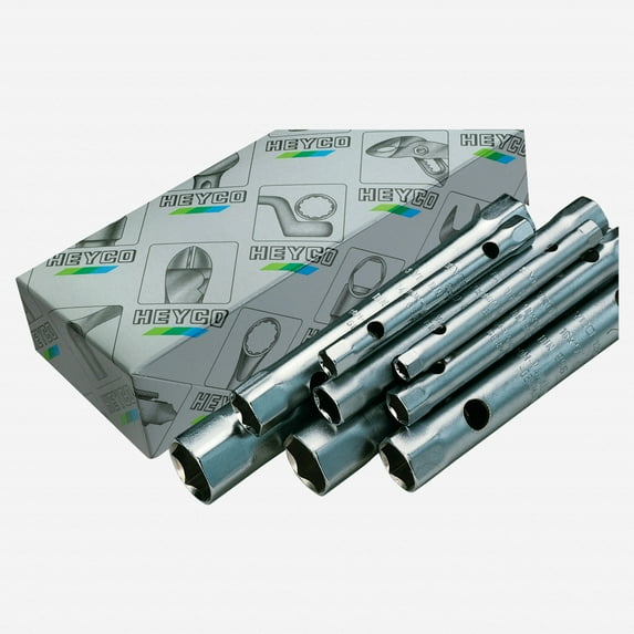Heyco Double Ended Tubular Socket Wrench Set, 6-22mm, 8 Pieces