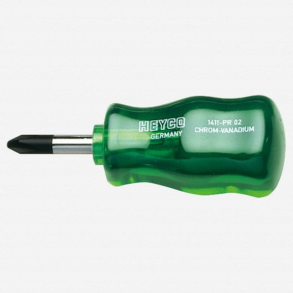 Heyco Phillips Stubby Screwdriver with Acetate Handle, #1