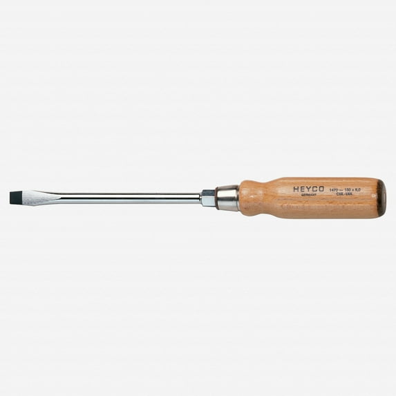 Heyco Slotted Engineers' Screwdriver with Hardwood Handle, 5.5mm