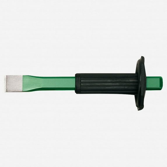 Heyco Stone Chisel with Rubber Hand Guard, Non-spreading Safety Head, Flat Oval, 250mm
