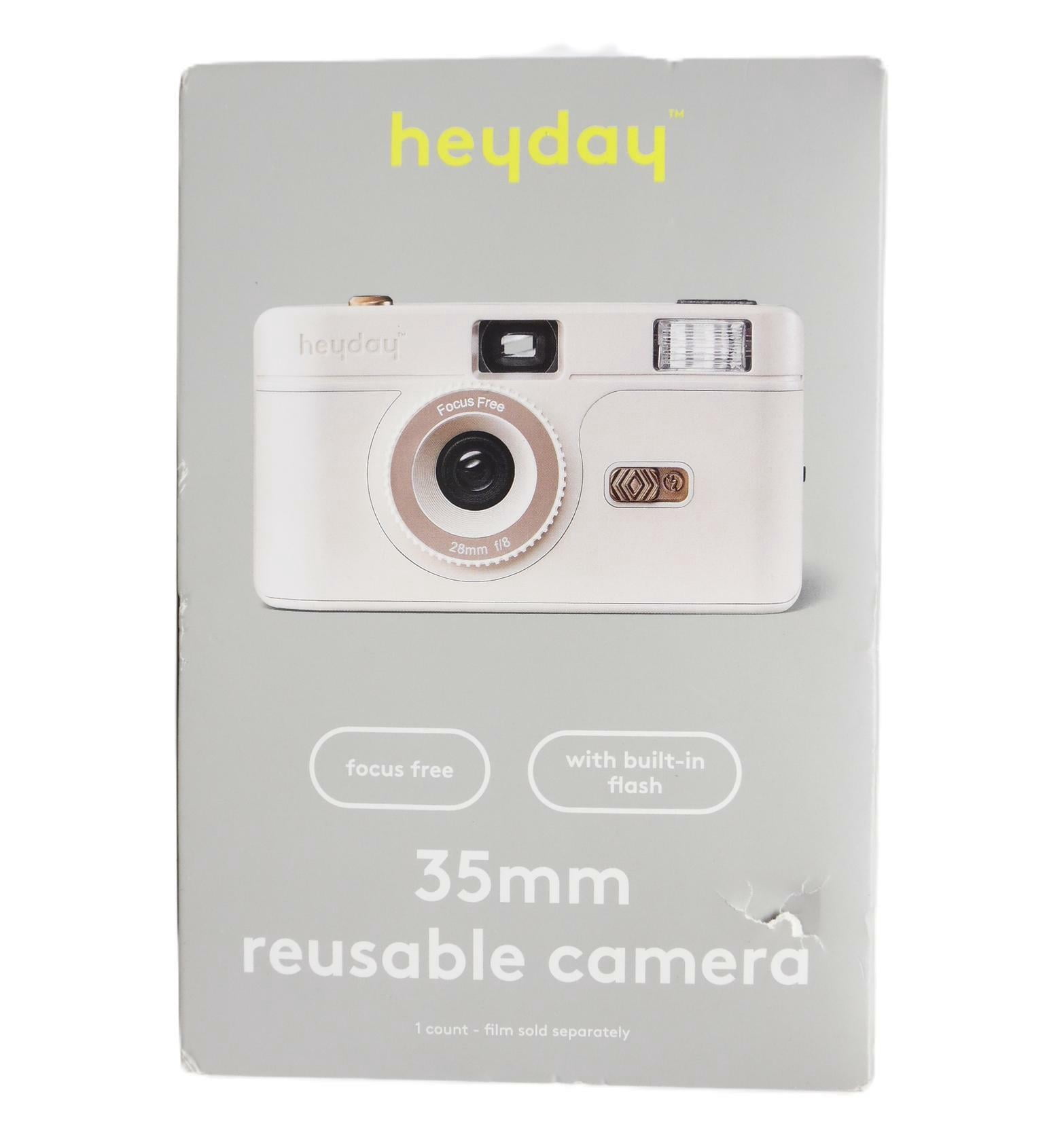 Heyday 35MM Film Reusable Camera Focus Free with Built in Flash White