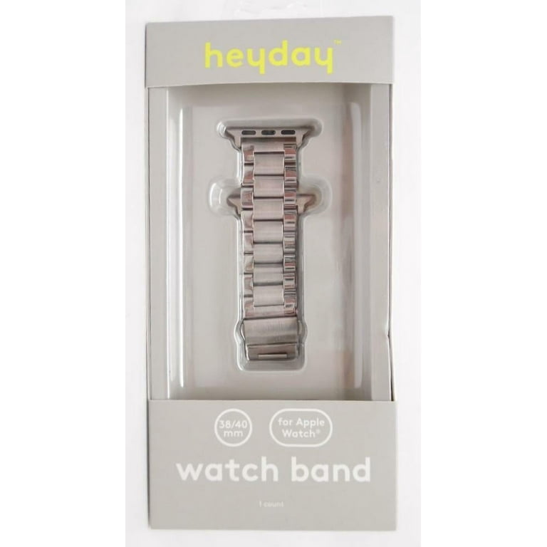 Heyday 38 40mm Metal Link Watch Band for Apple Watch Silver