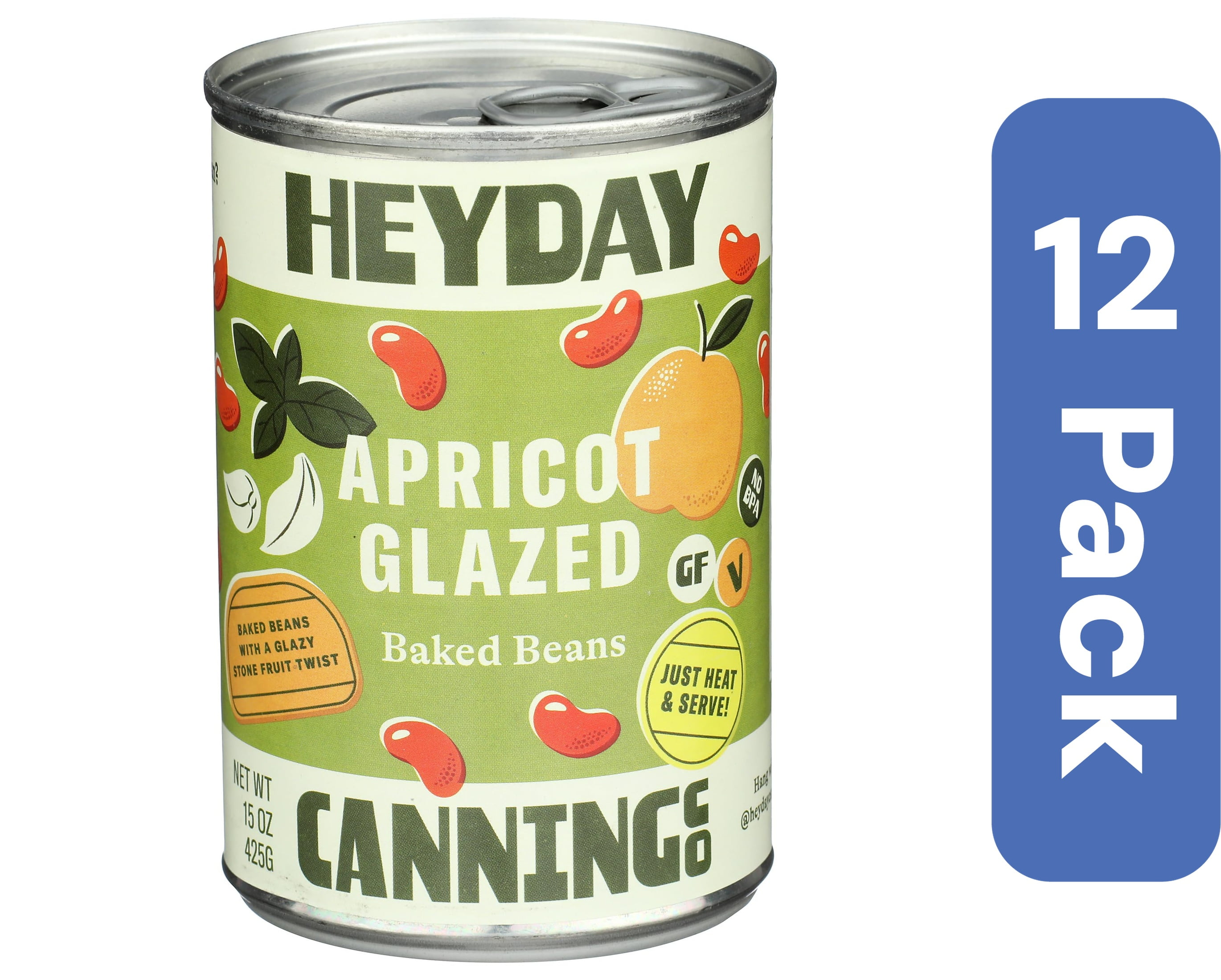Heyday Canning Co. Baked Apricot Glazed Beans 15 oz (Pack Of 12)