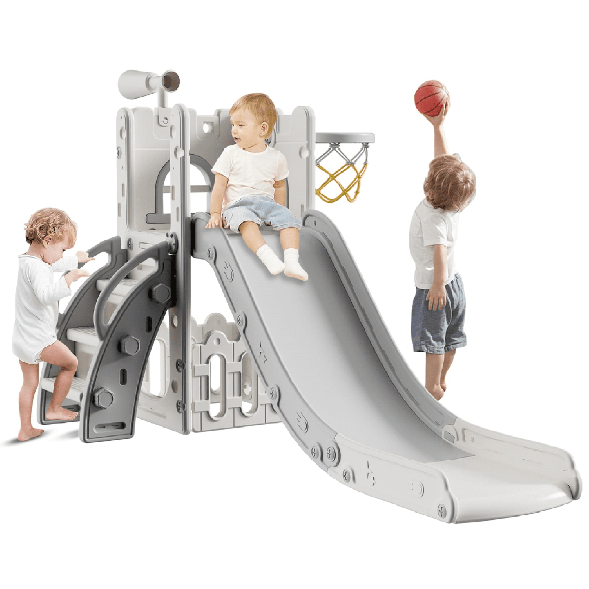 WFUN 9 in 1 Toddler Slide PlaySet for kids indoor/outdoor