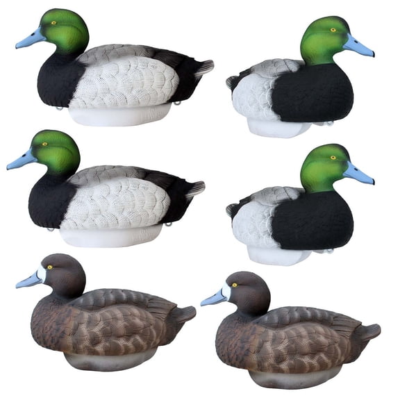 Heyday Outdoors HydroFoam Bluebill Floating Duck Decoys, 6 Pack